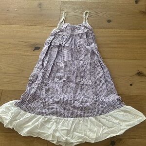 Naartije pink purple cotton sleeveless dress maxi 10 years girl